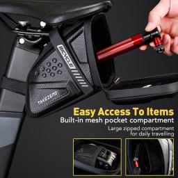 Saco de sela de bicicleta impermeável, alforjes listrados reflexivos, Road Bike Tool Holder, Acessórios MTB, Novo, 2023 - Image 4
