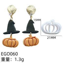Polymer Clay Cutting Mold Set, Série Halloween, Fantasma, Morcego, Abóbora, Brincos DIY, Fazer Jóias, 10 Pcs - Image 4
