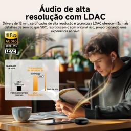 QCY MeloBuds Pro ANC Bluetooth 5.3 Fones de ouvido, ANC híbrido 46dB, Hi-Res, Earbuds LDAC, fones de ouvido 6 Mic, detecção intra-auricular 34H - Image 3