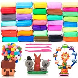 Artesanato de argila seca para crianças, brinquedos de plasticina colorida para crianças, classe de arte, alta qualidade, 12 cores, 24 cores, 36 cores - Image 3