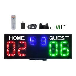 Placar digital com controle remoto, multifuncional led contador, placar para voleibol, tênis, futebol, futebol, beisebol - Image 2