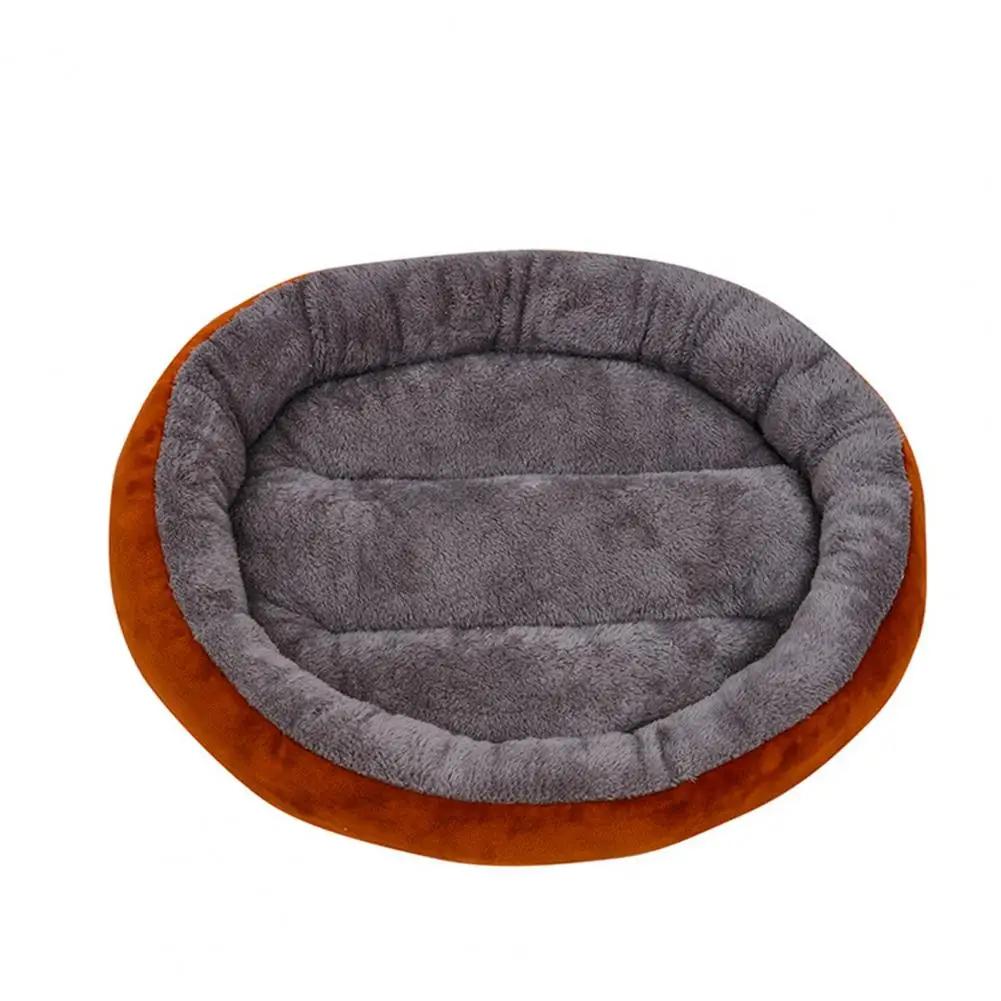 Cama completa para animais de estimação, cama aconchegante e aconchegante com almofada de pelúcia, cama redonda para cães pequenos e gatos, inverno, 1pc - Image 4