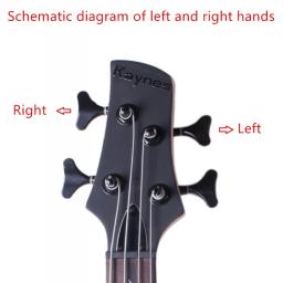 Cabeças de máquina de baixo elétrica wilsons, peças de ajuste de guitarra elétrica com peças abertas para ombros de prata cromada (sem embalagem) - Image 5
