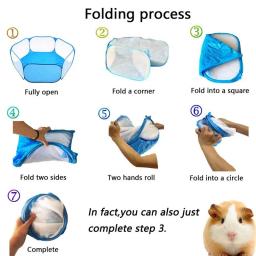 Vzz-gaiola dobrável para animal de estimação, gaiola para hamster, ouriço, filhote de cachorro, coelho, cobaia, pequenos animais, respirável - Image 4