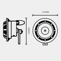 LIZHI RACING - 2pcs 12v 115DB Super Alto Compacto Elétrico Explosão Tom Air Chifre Kit Universal Para Motocicleta e Carro LZ-LB31 - Image 4