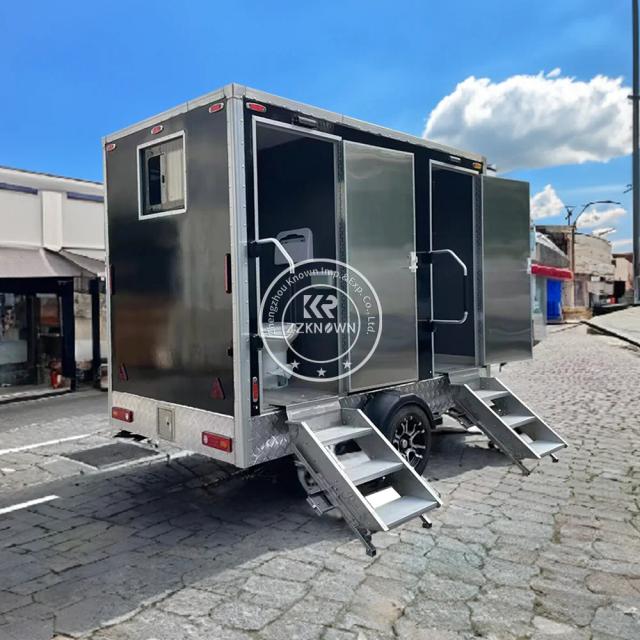 Banheiro Público Móvel Luxuoso com Chuveiro Automático para Acampamentos e Eventos ao Ar Livre