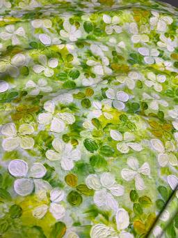 Clover Digital Impressão Popeline Tecido De Algodão, Pintura A óleo, DIY Saia Pano, 145x50cm, 60s - Image 4