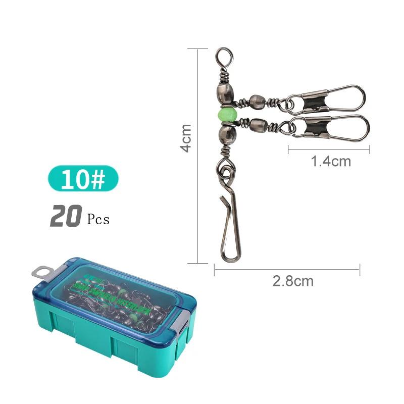 8 #   10 #   Luyamu grupo de pesca de camarão, rolamento de esferas luminoso, rolamento e rotação, anel sólido, conjunto de pino, conector de pesca - Image 1