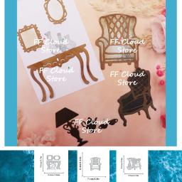 Molde de aço carbono para móveis, faca de corte, estampagem, Scrapbook, artesanato, lâmpada, bule, sofá, espelho, vaso, Scrapbook, novo - Image 1