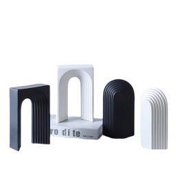 Artesanato geométrico criativo de cerâmica, arco semicircular, estatuetas decorativas em preto e branco, acessórios de decoração para casa - Image 6