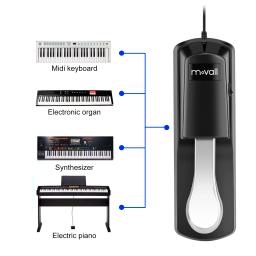 Movall-Sustain Pedal para Pianos e Teclados, MSP-01, Pedal Universal - Image 2