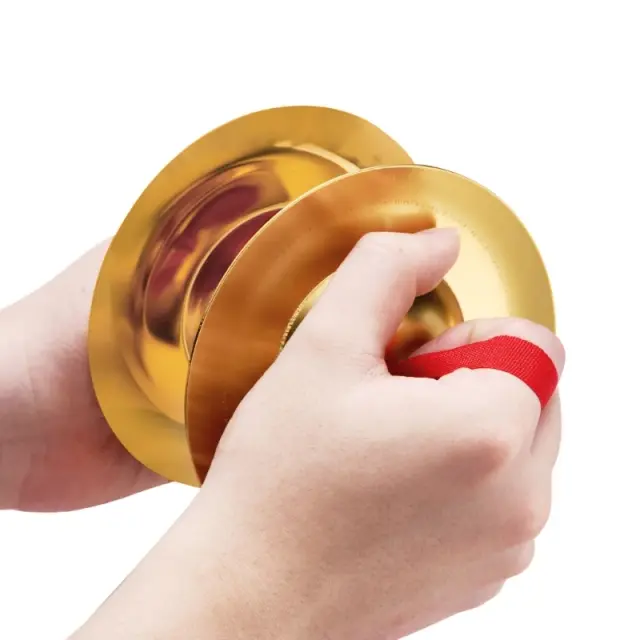 Mini Pratos de Cobre para Crianças: Instrumentos Musicais Rítmicos para Gongos e Banda