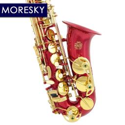 MORESKY-E-Saxofone Alto Flat com Estojo, Eb, Alto, Chaves Douradas, Instrumento de Música - Image 6