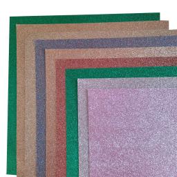 Papel Glitter para Projetos DIY, Cardstock Glitter, Scrapbooking, Convites, 250 GSM, 15 Folhas, 12x12" - Image 5