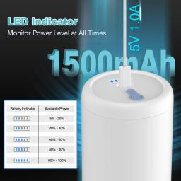 Bomba de ar elétrica portátil, Bomba sem fio do colchão com bateria 1500mAh, Bomba de vácuo de ar para nadar - Image 3
