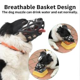 Ajustável macio Silicone Dog Muzzles, Anti Biting Pet Boca Máscara, Pequeno Médio e Grande Cães, Parar de latir, Mastigar Cesta, 4 Tamanhos - Image 5