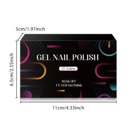 MEET ACROSS 12 Pçs/set 7ml Macaron Gel Unha Polonês Com Caixa Semi Permanente UV Gel Soak Off Nail Art Kit Verniz Para Manicure - Image 6