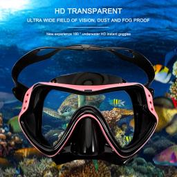 Máscaras de mergulho subaquático snorkeling tubo de respiração conjunto adulto silicone anti-nevoeiro óculos para natação mergulho - Image 2