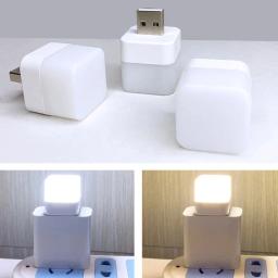 Mini LED Night Light, Lâmpada USB Plug, Carregamento do banco de potência, Livro de luzes, Pequena leitura quadrada, Lâmpadas de proteção para os olhos - Image 2