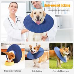 Colar de recuperação de cão respirável ajustável, após a cirurgia, cirurgia anti-mordida, lamber, ferida, pequenos e grandes cães acessórios - Image 3
