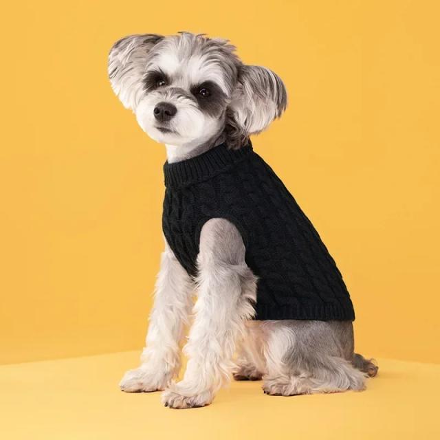 Suéteres de gola alta e casacos macios para cães pequenos e médios, incluindo opções para gatos e chihuahuas