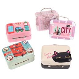 Lata De Armazenamento De Mala Pequena Vintage, Caixa De Doces De Metal, Caixa De Presente De Cookie, Organizador De Diversos, Latas, 1Pc - Image 5