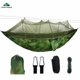 Rede com mosquiteiro para 2 pessoas, rede para camping, mobiliário de exterior, cama de jardim, balanço portátil - Image 1
