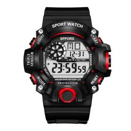Relógio multifuncional ao ar livre pulseira de borracha esporte relógio digital mostrador luminoso casual moda wirstwatch para homem relogio masculino - Image 4