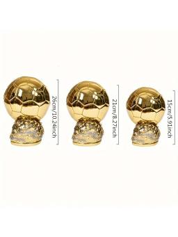 Estátua do troféu do futebol de resina, decoração interior e exterior, sem eletricidade necessária, 15 cm, 20 cm, 25cm - Image 3