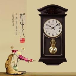 Chinês grande relógio de parede 3d do vintage sala estar europeu pêndulo relógios parede retro design moderno casa fazenda decoração - Image 3