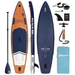 Antiderrapante Inflável Stand Up Paddle Board, Touring Board, Padrão de Madeira, Barco Wakeboard, Ternos Longboard, Surf - Image 3