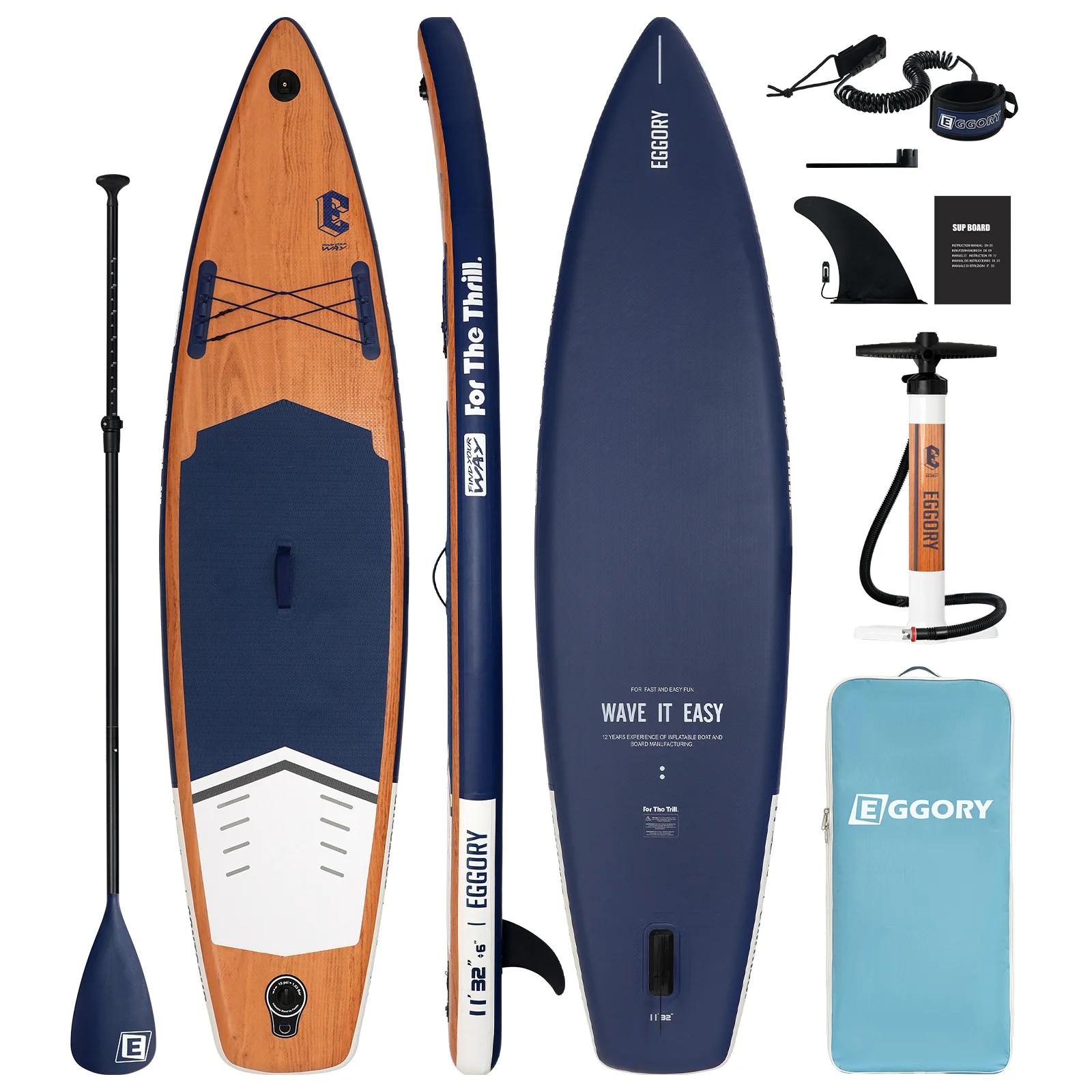 Antiderrapante Inflável Stand Up Paddle Board, Touring Board, Padrão de Madeira, Barco Wakeboard, Ternos Longboard, Surf - Image 1