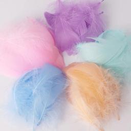 Penas coloridas de ganso natural para decoração, criativo, lazer, bricolage, embalagem, 100-500pcs, 5-8cm, 7-12cm - Image 2