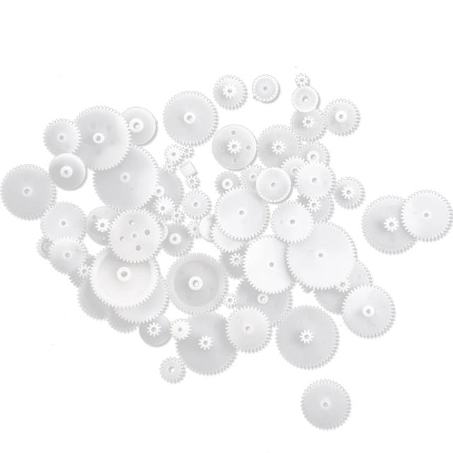 Engrenagem Plástico Branco RC Avião 58 Peças