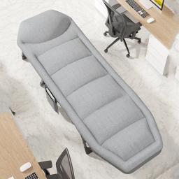 Cama dobrável portátil para adultos, cama de acompanhamento simples, cadeira deitada, escritório, março, casa, almoço, sono, 2021 - Image 3