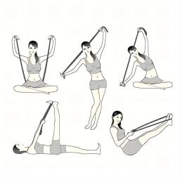 Yoga Alongamento Banda, de 8 Segmentos Digital Alta Elasticidade Fitness Produtos, Dupla Camada Composto Webbing, Dança Tensão Banda - Image 6