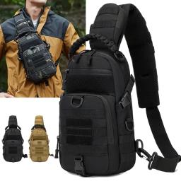Saco de peito de acampamento mochila tática para homens esporte ombro caminhadas ao ar livre escalada ciclismo pesca viagem molle sling fanny pacote - Image 2