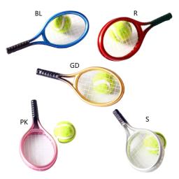 Casa Raquete De Tênis E Conjunto De Bola, Mini Simulação Equipamentos Esportivos, Fotografia Props Kit para Crianças, Ao Ar Livre, Dropshipping - Image 6