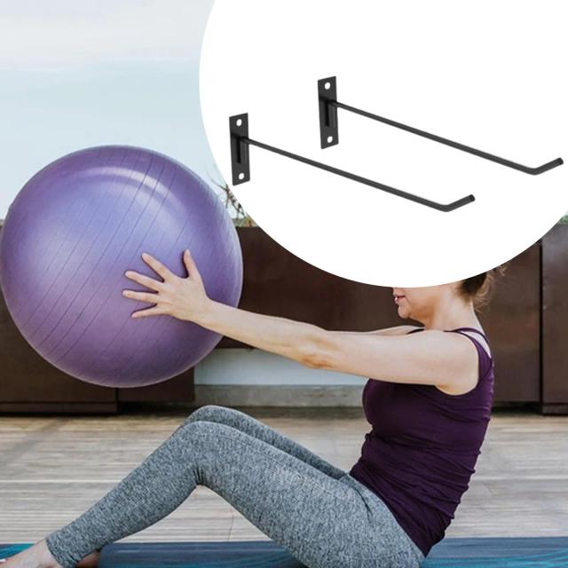 Suporte de Parede para Bolas de Yoga e Esportes - Organizador Versátil 2 Peças