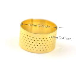 10 pçs diy artesanato engrossado cobre costura dedais agulha ferramentas de segurança dourado alfaiate protetor de dedo - Image 2