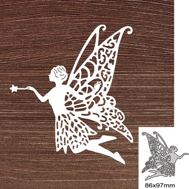 Molde de Corte de Metal de Fada Elfo para Scrapbook e Artesanato Decorativo em Relevo