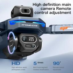 Novo GT8 GPS drone professional versão 8K câmera três eixos PTZ vôo visão controle remoto motor sem escova grande tela controle remoto dobrável drone gift pack - Image 6