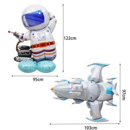 Nave espacial grande folha em pé Astronauta Balões, Big Rocket, Nave estelar, Brinquedo infantil, Meninos, Espaço sideral, Planeta, Birthday Party Decorações - Image 5