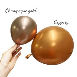 5/10/18 polegada metal balões de aniversário metálico azul verde prata cromo rosa ouro balão chuveiro do bebê casamento decoração de natal - Image 4