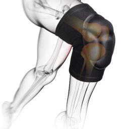 Joelheira Esportiva de Proteção Espessada para Homens, Joelheiras Elásticas, Equipamento de Fitness, Protetor de Basquete, Almofadas Antiderrapantes, Masculino, 1Pc - Image 2