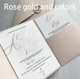 Cartão de agradecimento personalizado folha de ouro, logotipo do negócio, impressão do projeto do texto, convite elegante do casamento, luxo moderno, lento a data cartão postal - Image 6
