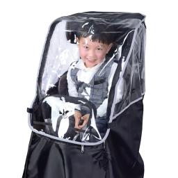 Rainproof Bike Rear Seat Canopy com janela, Windproof Capa para Criança, 78x55x45cm - Image 1