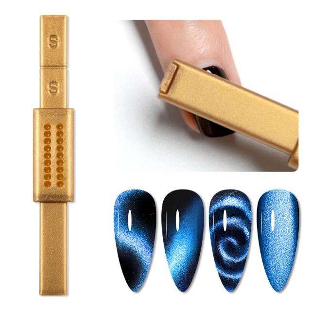 Efeito Magnético em Gel: Placa de Pintura 5D com Design de Olhos de Gato para Unhas Perfeitas