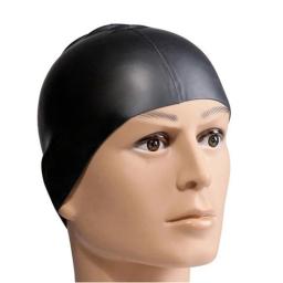 Toucas de natação para adultos, para homens e mulheres, à prova d'água, alta elasticidade, silicone, cobertura para piscina, orelhas, cabelo longo, grandes chapéus de natação, látex - Image 5