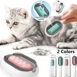 Gato e cão grooming escova com tanque de água, dupla face cabelo remoção escova, gatinho Pet Supplies acessórios, atualização criativa - Image 1